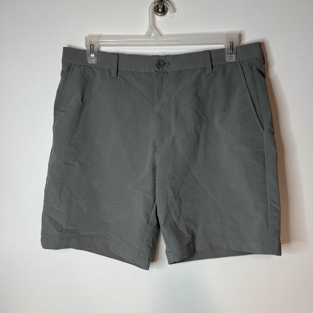 Vineyard Vines Performance Shorts Gray Golf Stretch Preppy Seersucker
